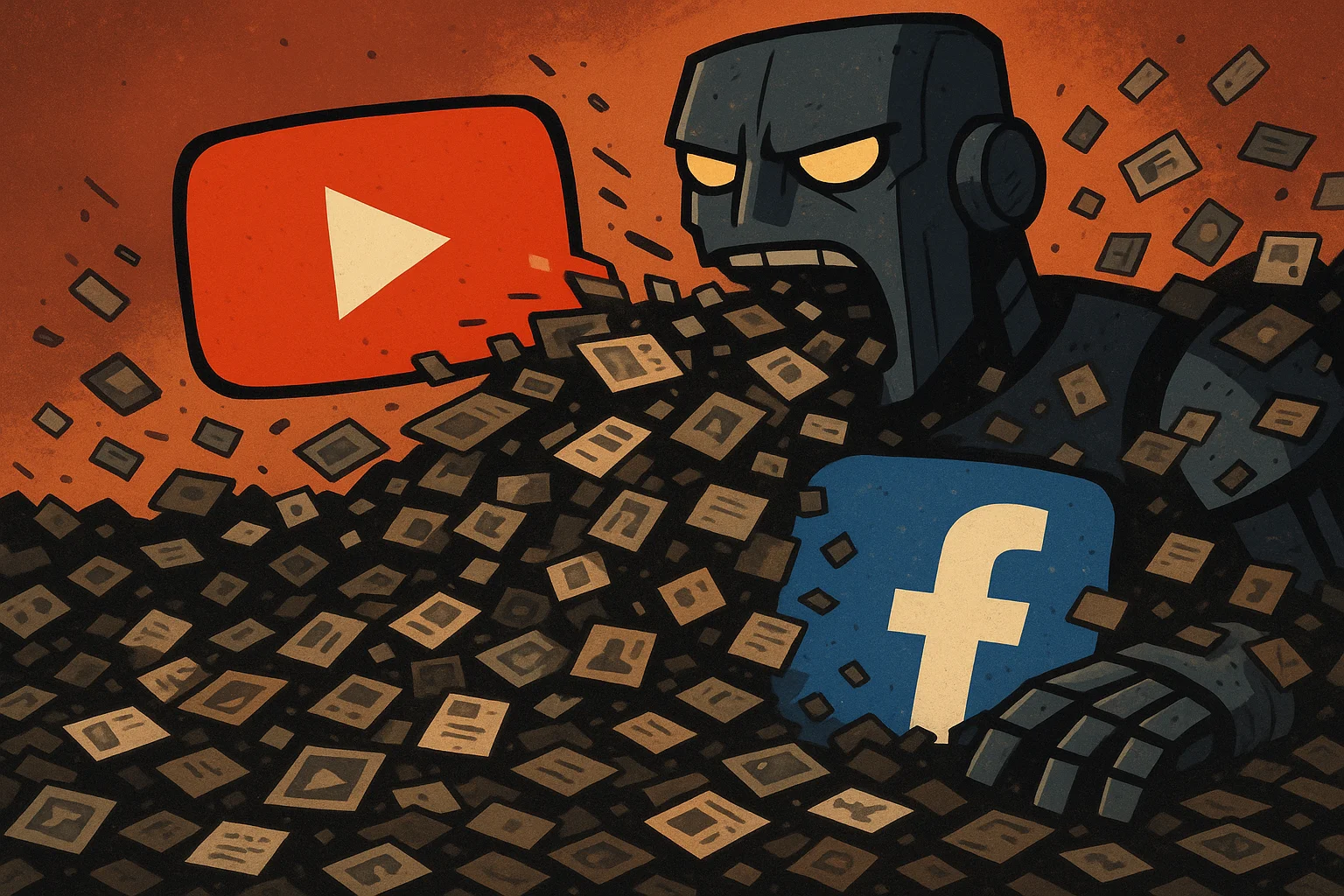 KI überrollt YouTube und Facebook – die totale Vermüllung des Netzes