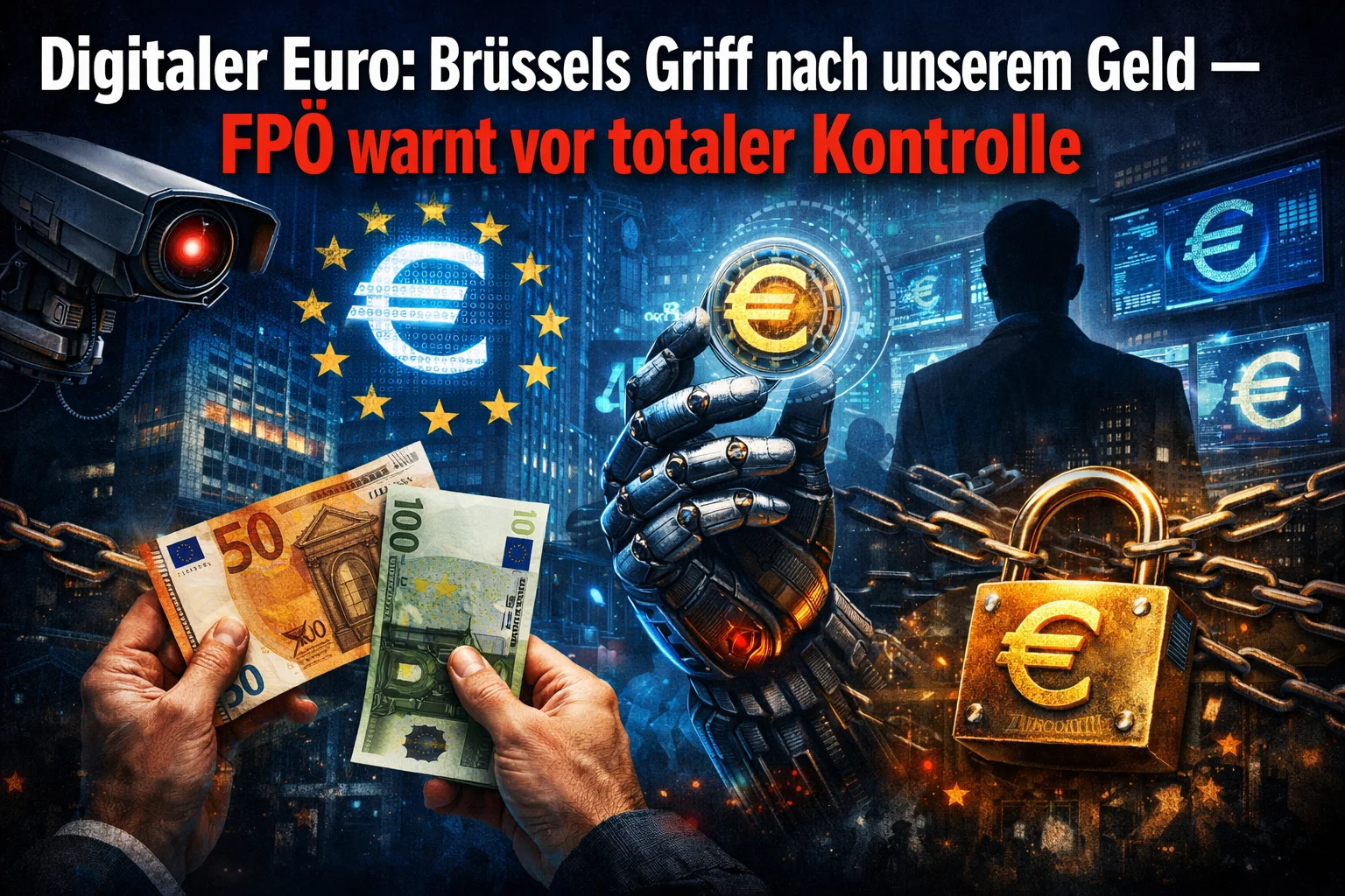 Digitaler Euro: Brüssels Griff nach unserem Geld – FPÖ warnt vor totaler Kontrolle