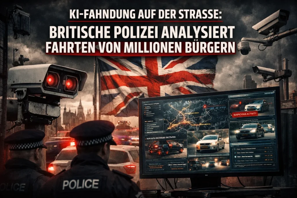 KI-Fahndung auf der Straße: Britische Polizei analysiert Fahrten von Millionen Bürgern