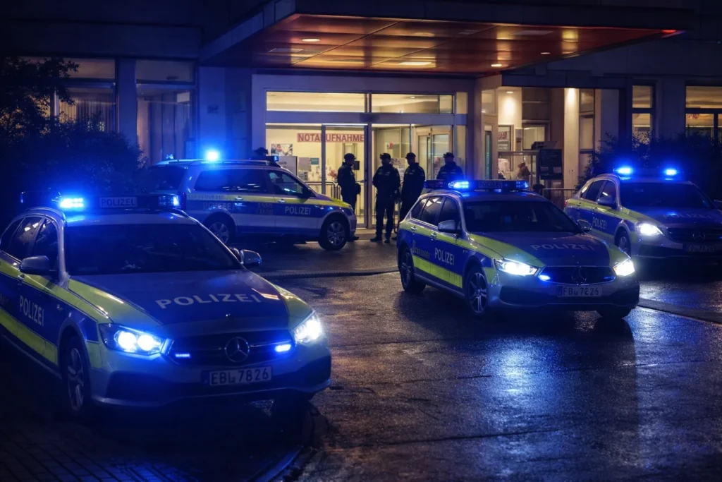 Blutbad in Hamburg: Messer-Mord vor Restaurant – 20 Streifenwagen müssen Klinik vor Angehörigen schützen