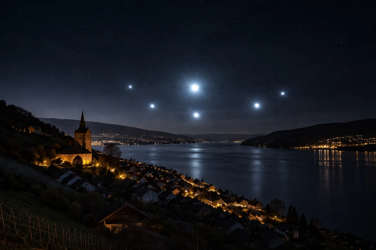 UFO-Phänomene über dem Bielersee: Zeuge filmt mysteriöse Lichter am Himmel