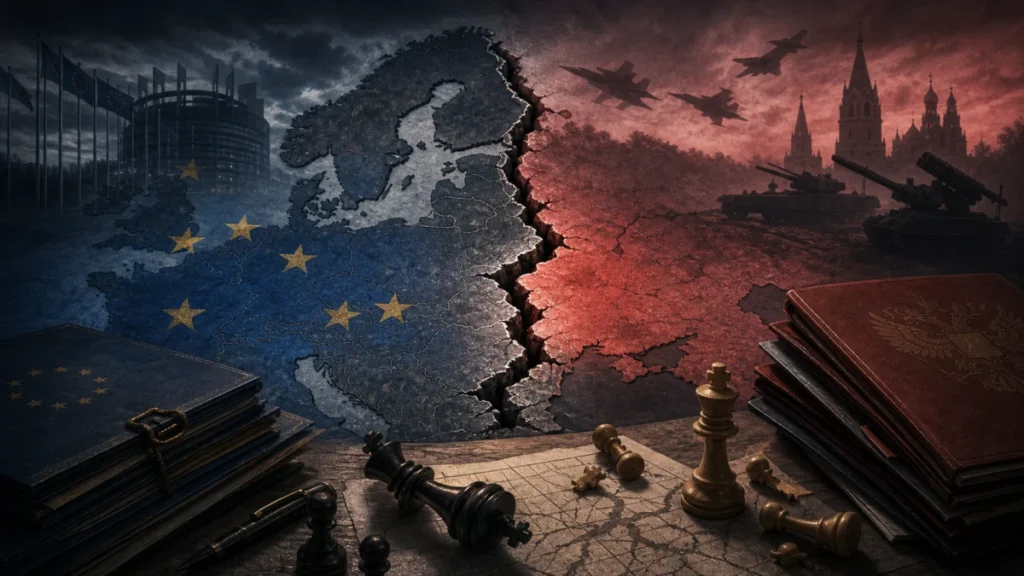 Symbolbild zu EU, Russland und wachsender Kriegsgefahr