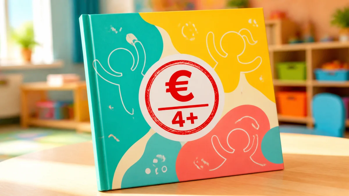 Symbolbild: Staatlich gefördertes Kinderbuch mit Eurozeichen und Altersangabe 4+