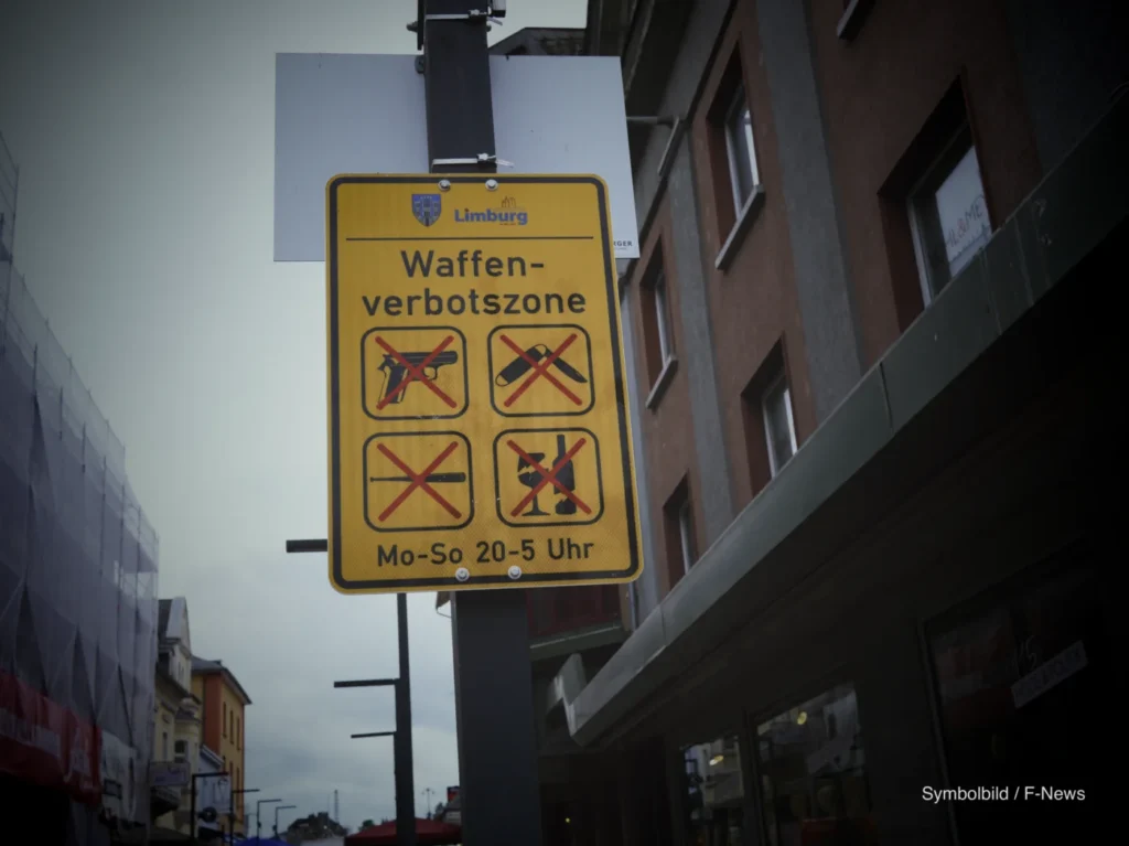 Waffenverbotszone Limburg: 31-Jähriger beißt Polizisten in den Oberarm