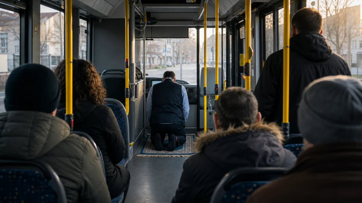 Symbolbild: Gebetspause im Linienbus
