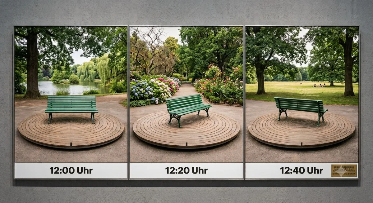 Drehende Parkbank im Kurpark