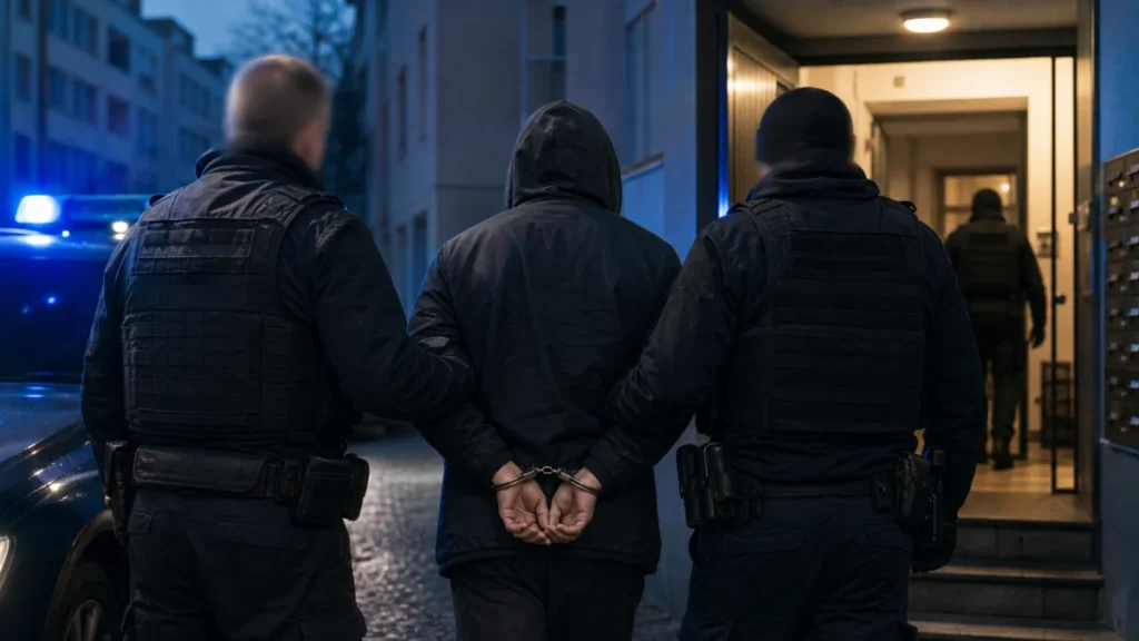 Symbolbild: Festnahme bei einem Polizeieinsatz