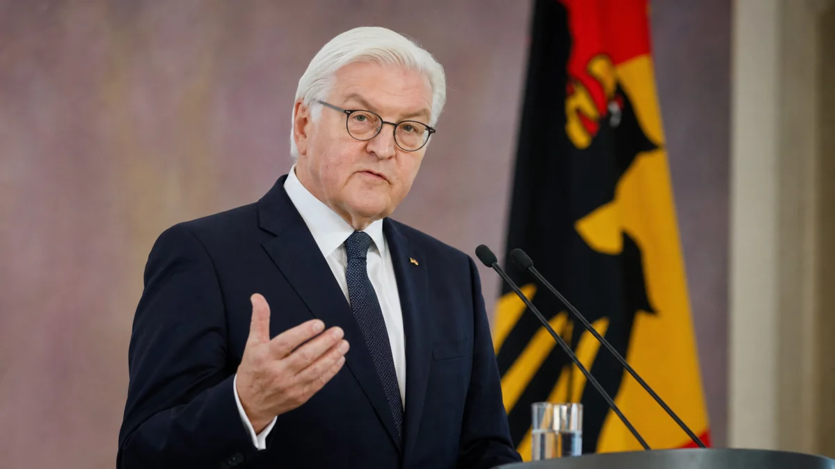 Bundespräsident Frank-Walter Steinmeier bei einer Ansprache