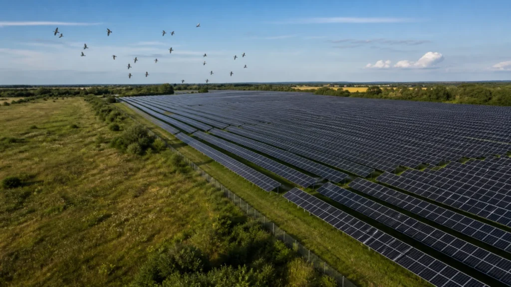 Studie: Chinas Solarparks kosten Vögel den Lebensraum