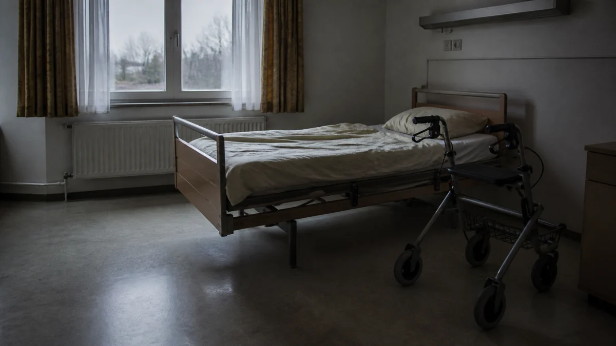 Rollator in einem leeren Pflegezimmer
